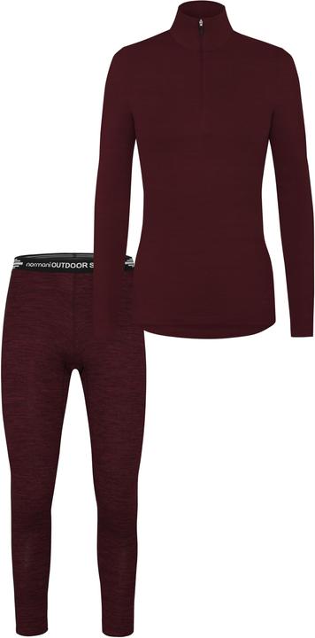 Normani Damen Merino Langarm mit 1/4 Zipper „Launceston“ und Merino Hose „Perth“ - 9667