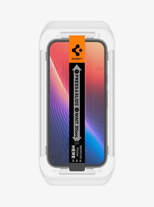 Immagine prodotto Spigen EZ Fit Gehärtetes Glas Clear Displayschutzfolie mit Einbaurahmen Google Pixel 9a (2 Pezzo/i, Google Pixel 9a)