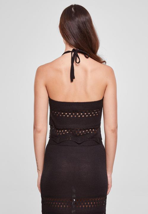 Immagine prodotto Urban Classics Top corto da donna in maglia all'uncinetto con collo alto (M)