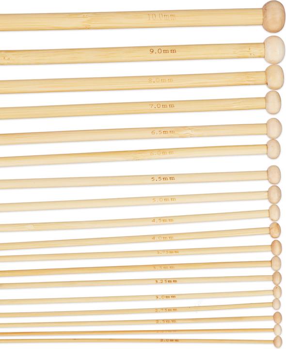 Relaxdays Knitting Needle Set, 36 Needles With Stoppers