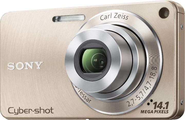 Sony DSC-W350, 14 MPixel, 4x opt. Zoom, HD-Movies, Gold (1/2,3'')