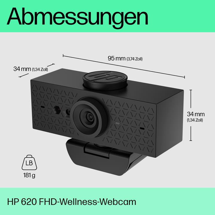 Actual product image HP 620 FHD Webcam (P) (4 Mpx)