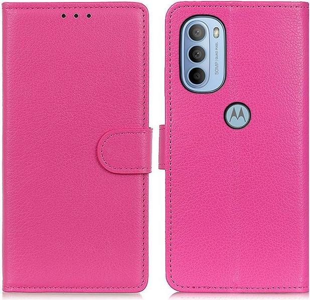 Actual product image MU Classic Litchi Leather Bookcover Series (Motorola Moto G41, Motorola Moto G31)