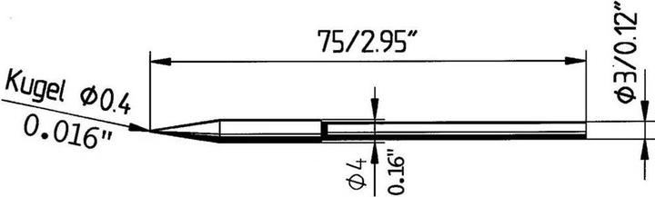 Actual product image Soldering tip type 212 for Micro tool (Soldering tip)
