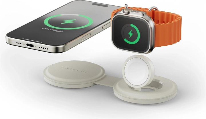 Actual product image Satechi OntheGo 2-in-1 Wireless Charger mit Qi2 (15 W)