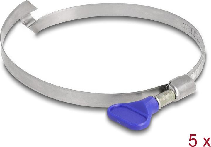 Immagine prodotto Delock Fascetta stringitubo inox 400 con ponte a sinistra e dado ad alette 80