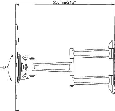 Actual product image Vogels MNT 208 TURN 180° (Wall, 55", 25 kg)