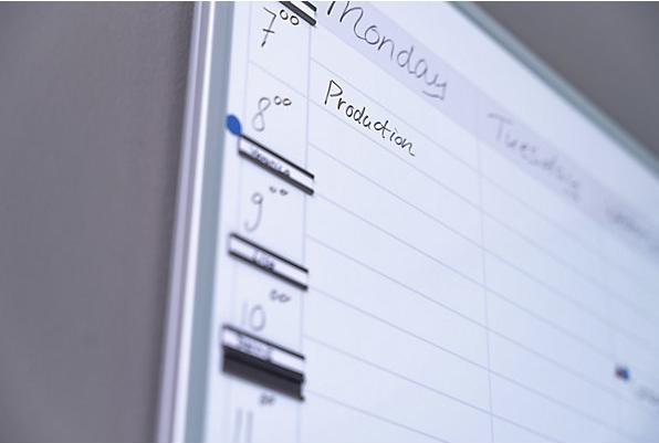 Image du produit eurokraft basic Planning hebdomadaire, neutre, division en 7 jours, l x h 1200 x 900 mm.