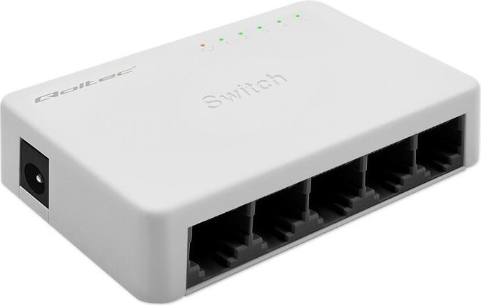 Productafbeelding Qoltec Netzwerk Switch 5x RJ45 Port 100Mbps LAN (5 Havens)
