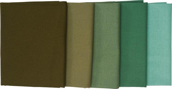 Stafil Paquet de tissu Patchy Uni "vert olive", 5 pièces découpées à 45 x 55cm