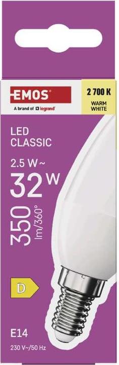 Produktbild Emos Classic (E14, 2.50 W, 350 lm, 1 x, D)