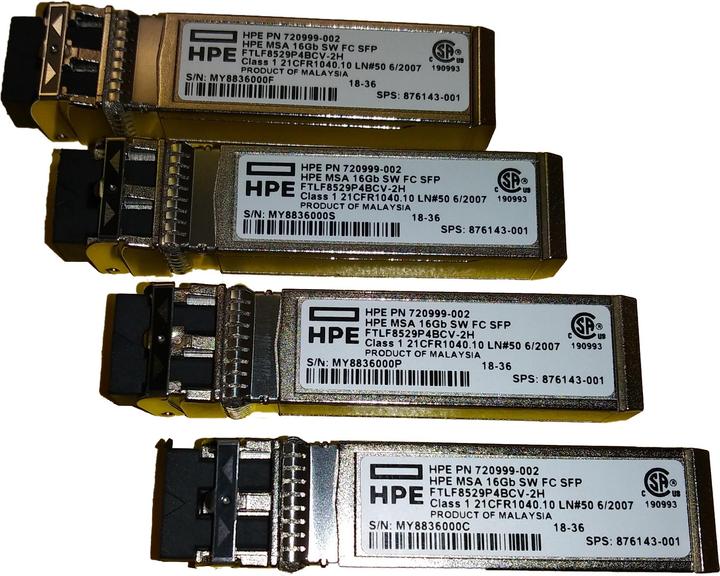 Actual product image HPE MSA 2050 16GB SW FC SFP