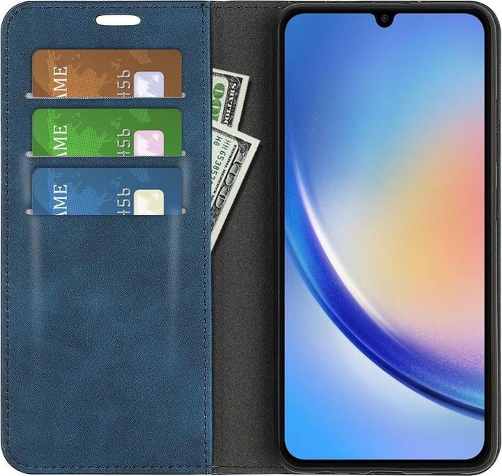 Immagine prodotto Cover-Discount Galaxy A35 - Custodia Stand Flip Cover blu (Samsung Galaxy A35)
