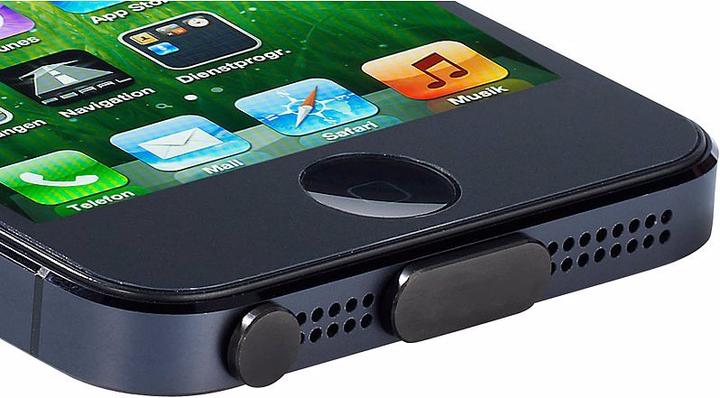 Produktbild Pearl Staubschutz für Kopfhörer-& Ladeanschluss für iPhone 5/5s/5c/SE, 2-tlg