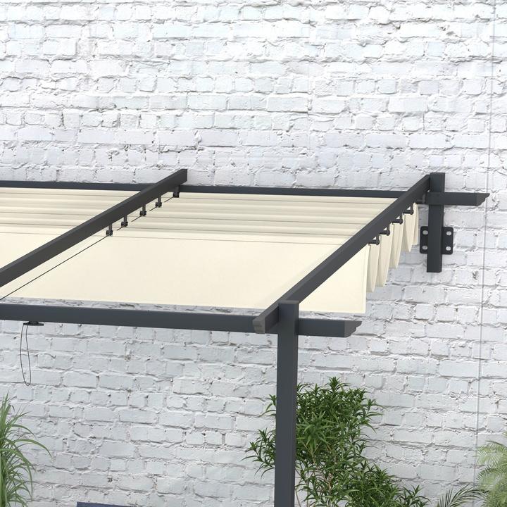 Image du produit Outsunny Pergola avec un toit en toile rétractable (297 cm, 297 cm)