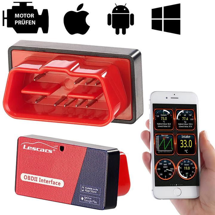 Actual product image Lescars OBD2 adapter