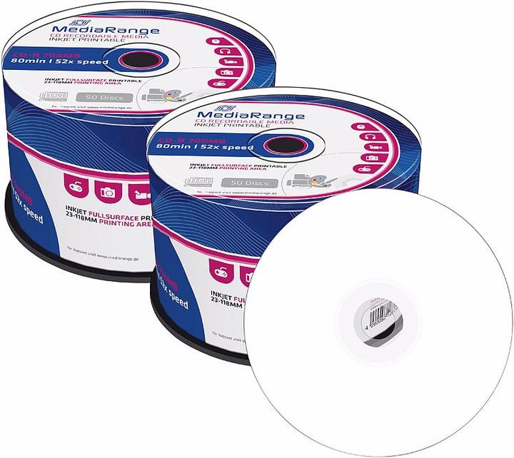 Produktbild MediaRange CD-R - printable, 100er-Spindel (100 x)