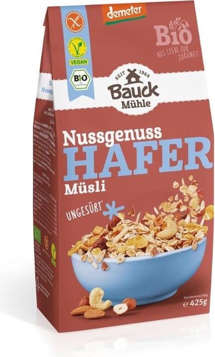 Produktbild Bauckhof Hafer Müsli Nussgenuss glutenfrei DEMETER (425 g)