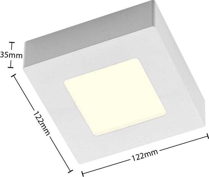 Produktbild Prios Alette LED-Deckenleuchte, weiss, 12,2 cm (705 lm)