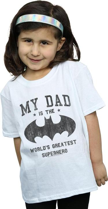Produktbild Batman My Dad Is A Superhero TShirt Mädchen (140, 146)