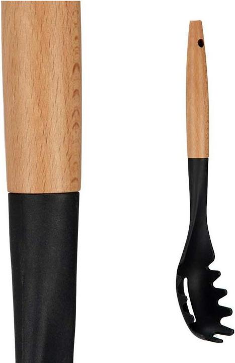 Produktbild Kinvara Spaghettilöffel Schwarz natürlich Holz 6 x 33,5 x 6 cm (12 Stück)