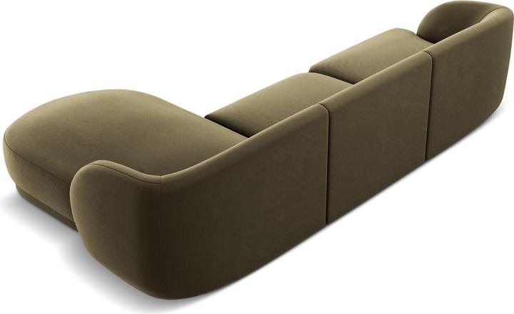 Actual product image Micadoni Velvet Right Corner Sofa, "Miley", 4 Seats, 255x156x70Made in Europe (Corner sofa)
