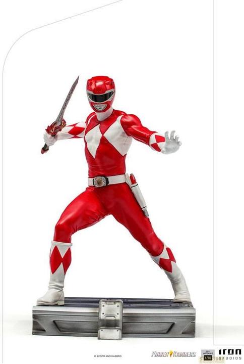 Actual product image Iron Studios Power Rangers statuette 1/10 BDS Art Scale Red Ranger 17 cm