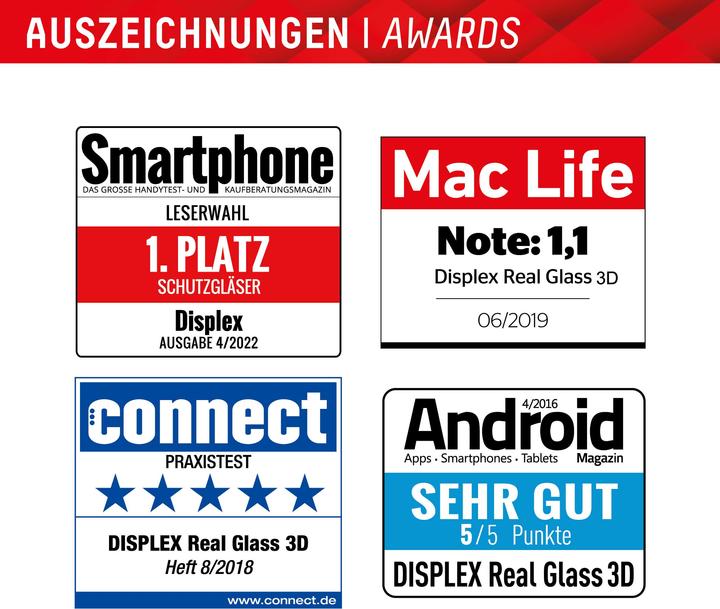 Image du produit Displex Real Glass, Full Cover Panzerglas (1 pièce(s), Apple iPhone 15 Pro Max, Apple iPhone 15 Plus)
