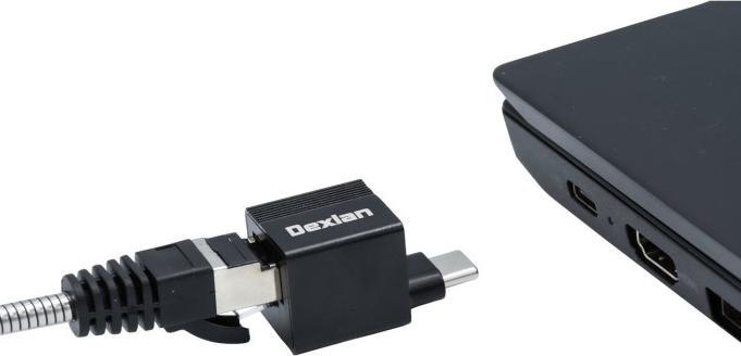 Actual product image Dexlan Tiny USB-C to RJ45 Gigabit Ethernet Adapter (USB-C, RJ45 (1x))