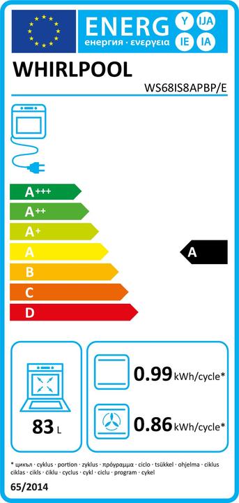 Energy Label Whirlpool WS68IS8APBP/E