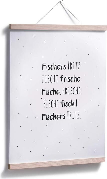 Produktbild Trenddeko Zungenbrecher - Fischers Fritz (50 x 60 cm)