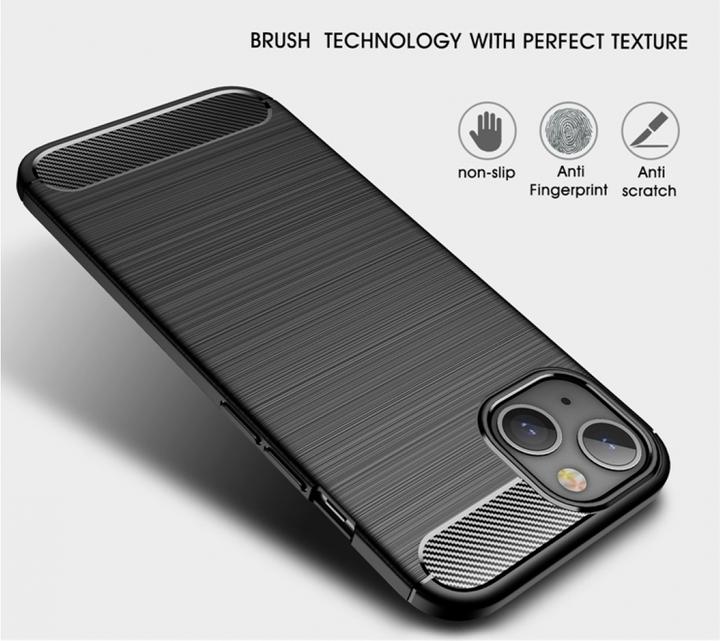 Immagine prodotto Screenguard Custodia in TPU morbido spazzolato al carbonio (Apple iPhone 13)