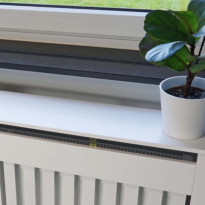 Produktbild Wiltec Toboli Heizkörperverkleidung Weiss 112x19x82cm MDF Heizkörperabdeckung Heizung
