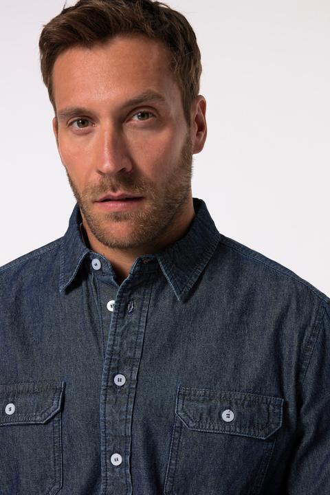 Produktbild JP1880 JP 1880 Jeanshemd, Langarm, Kentkragen, Modern Fit (8XL)