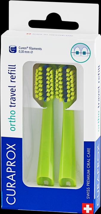 Actual product image Curaprox CS 5460 Travel Set Ortho refill green (Soft, 2 x)