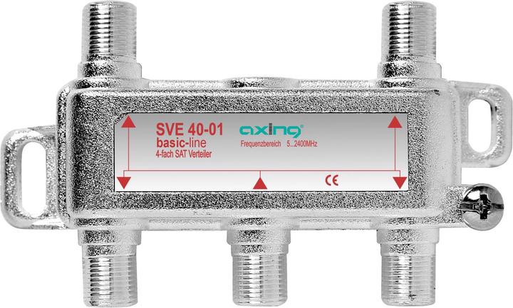 Actual product image Axing 4-way SAT distributor SVE 40-01 52400 MHz, DC (Original remote control)