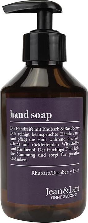 Actual product image Jean & Len Hand Soap Rhubarb/Raspberry, 250 ml (Liquid soap, 250 ml)