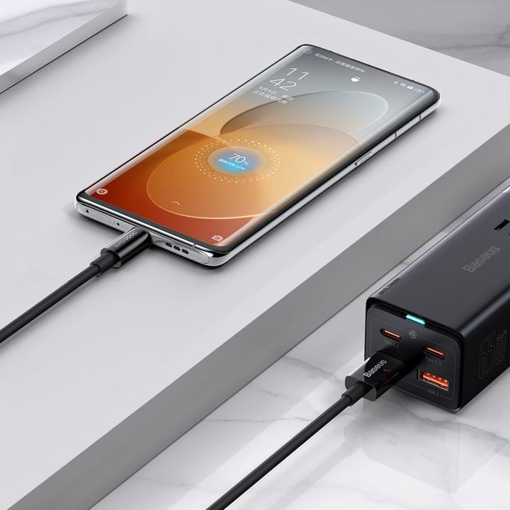 Actual product image Baseus USB A – USB C (1 m, USB 2.0, 65 W)
