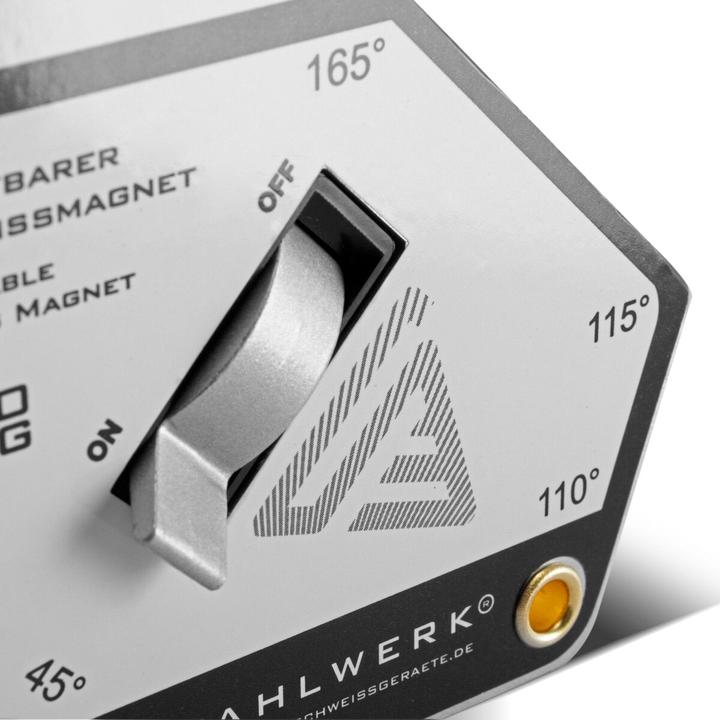 Produktbild Stahlwerk Magnet-Schweisswinkel schaltbar 45° - 165° 30 kg / 66 lbs