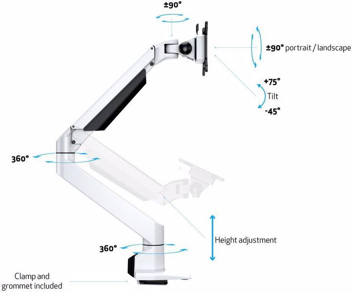 Immagine prodotto Multibrackets Braccio di sollevamento a gas HD (Tavolo, 32")