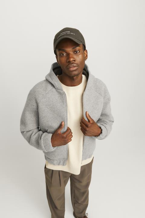 Actual product image Jack & Jones Jcoterrain Bonded Wool Hoodie Ln (L)