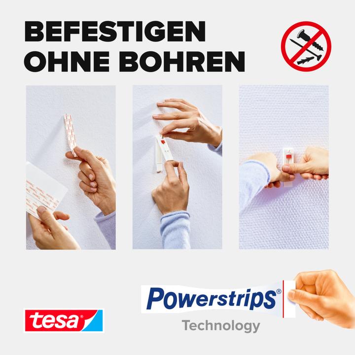 Actual product image tesa Powerstrips SMALL, 1kg holding power, 14x double-sided adhesive strips