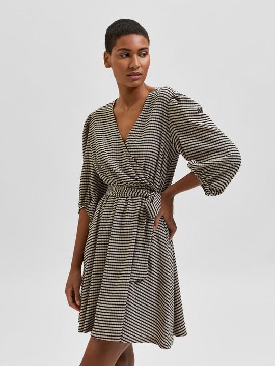 Image du produit Selected Femme Robe cache-coeur rayée (S)