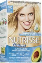 Actual product image Garnier Nutrisse Permanent Care Hair Colour with Nourishing Fruit Oils 100 Extra Light Natural Blonde Summer