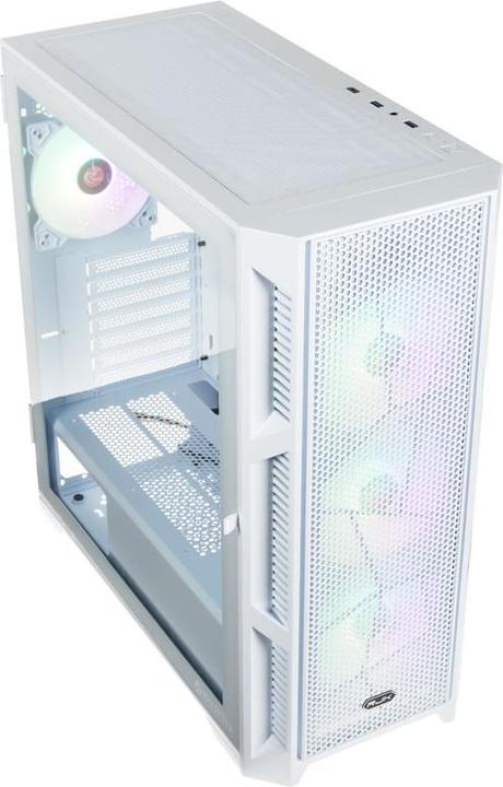 Actual product image Raijintek PONOS Ultra Mesh Midi Tower, Tempered Glass - white (E-ATX, mATX, ATX, Mini-ITX)