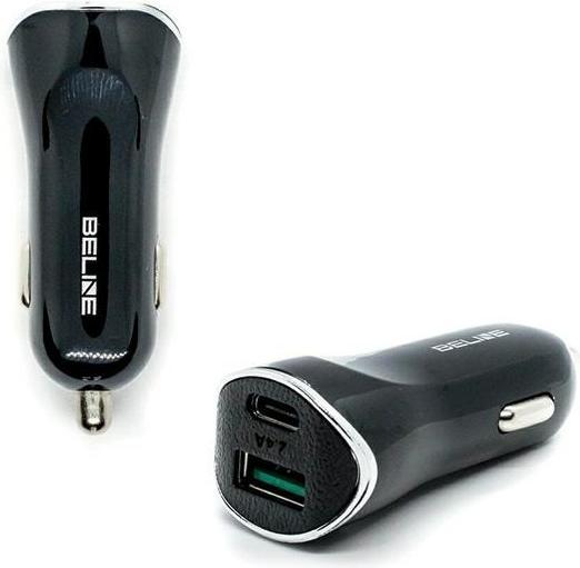 Produktbild Beline lad. sam. 1xUSB i 1xUSBC 5A 30W czarnyblack only head