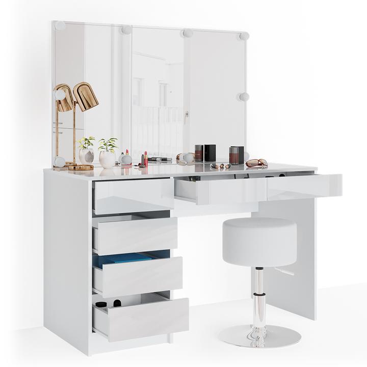 Actual product image Vicco Sherry with stool and lighting (120 x 55 x 75 cm)