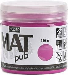 Actual product image Pebeo Acrylic Mat Pub (Tyrian Pink, 140 ml)