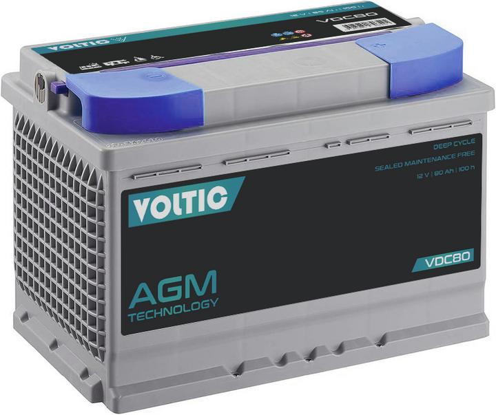 Image du produit Voltic Batterie AGM VDC80 Deep Cycle (12 V, 80 Ah)