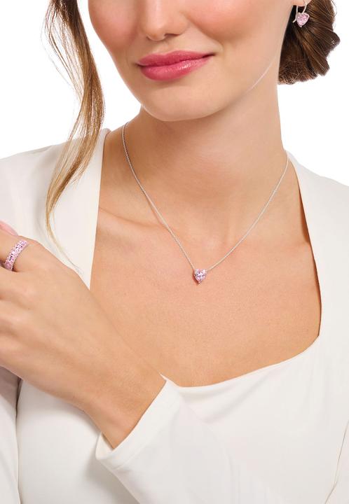 Immagine prodotto Thomas Sabo Collana con ciondolo a forma di cuore rosa in argento (Argento 925, 40 - 45 cm)